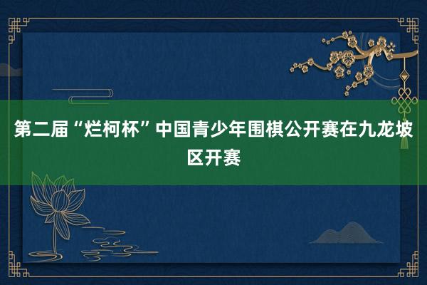 第二届“烂柯杯”中国青少年围棋公开赛在九龙坡区开赛