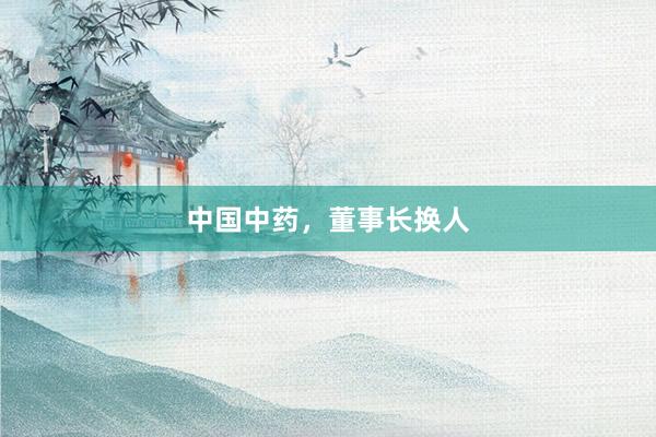 中国中药，董事长换人