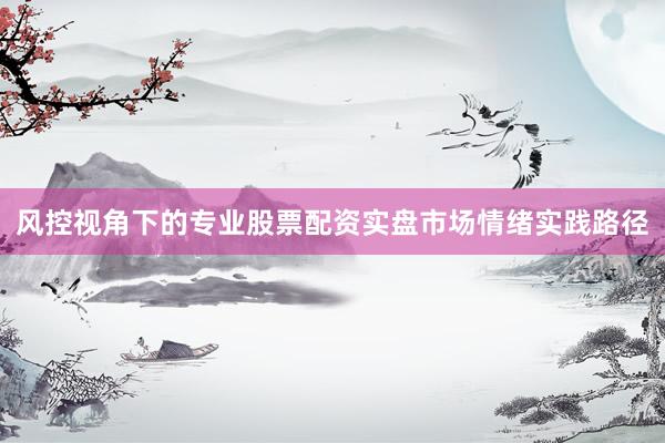 风控视角下的专业股票配资实盘市场情绪实践路径