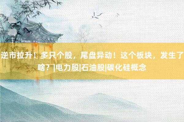 逆市拉升！多只个股，尾盘异动！这个板块，发生了啥？|电力股|石油股|碳化硅概念