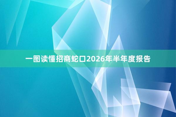 一图读懂招商蛇口2026年半年度报告