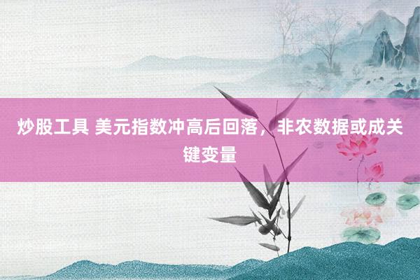 炒股工具 美元指数冲高后回落，非农数据或成关键变量