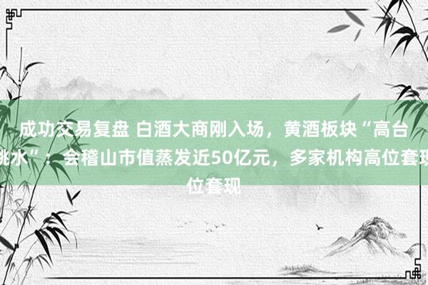 成功交易复盘 白酒大商刚入场，黄酒板块“高台跳水”：会稽山市值蒸发近50亿元，多家机构高位套现