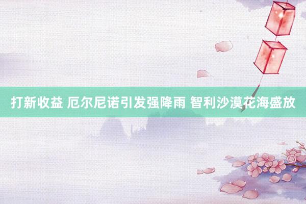 打新收益 厄尔尼诺引发强降雨 智利沙漠花海盛放