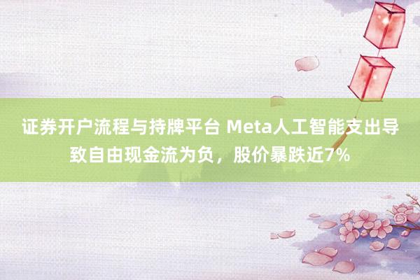 证券开户流程与持牌平台 Meta人工智能支出导致自由现金流为负,股价暴跌近7%