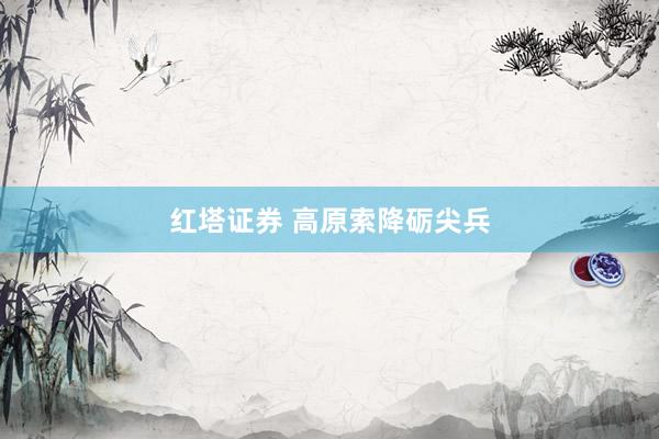 红塔证券 高原索降砺尖兵